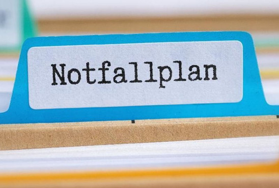 Eine Registerkarte auf der "Notfallplan" steht ist das Kachelbild 